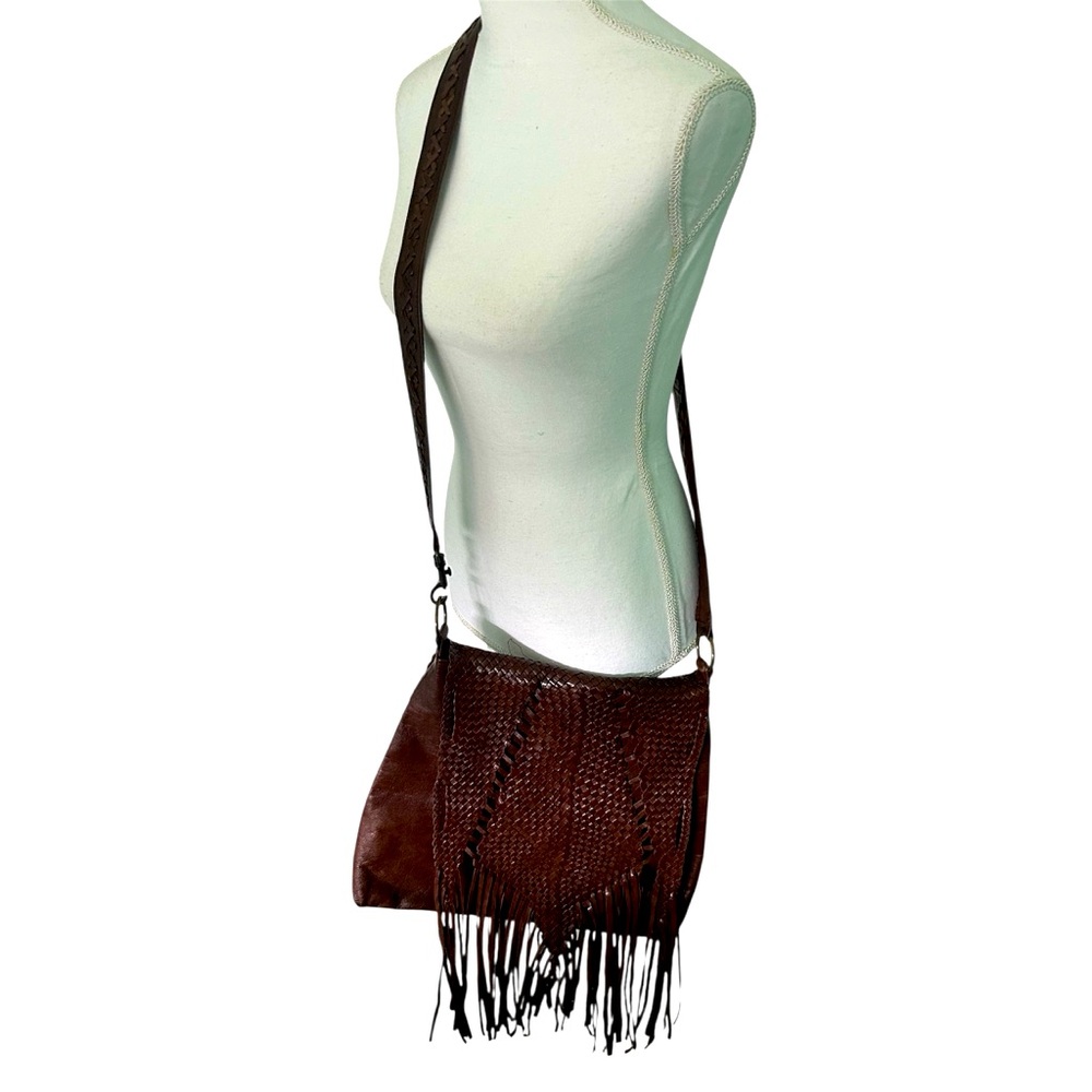 Motif 56 Leather woven purse